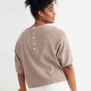 Madewell Ottoman‎ Jacquard Button-Back Top